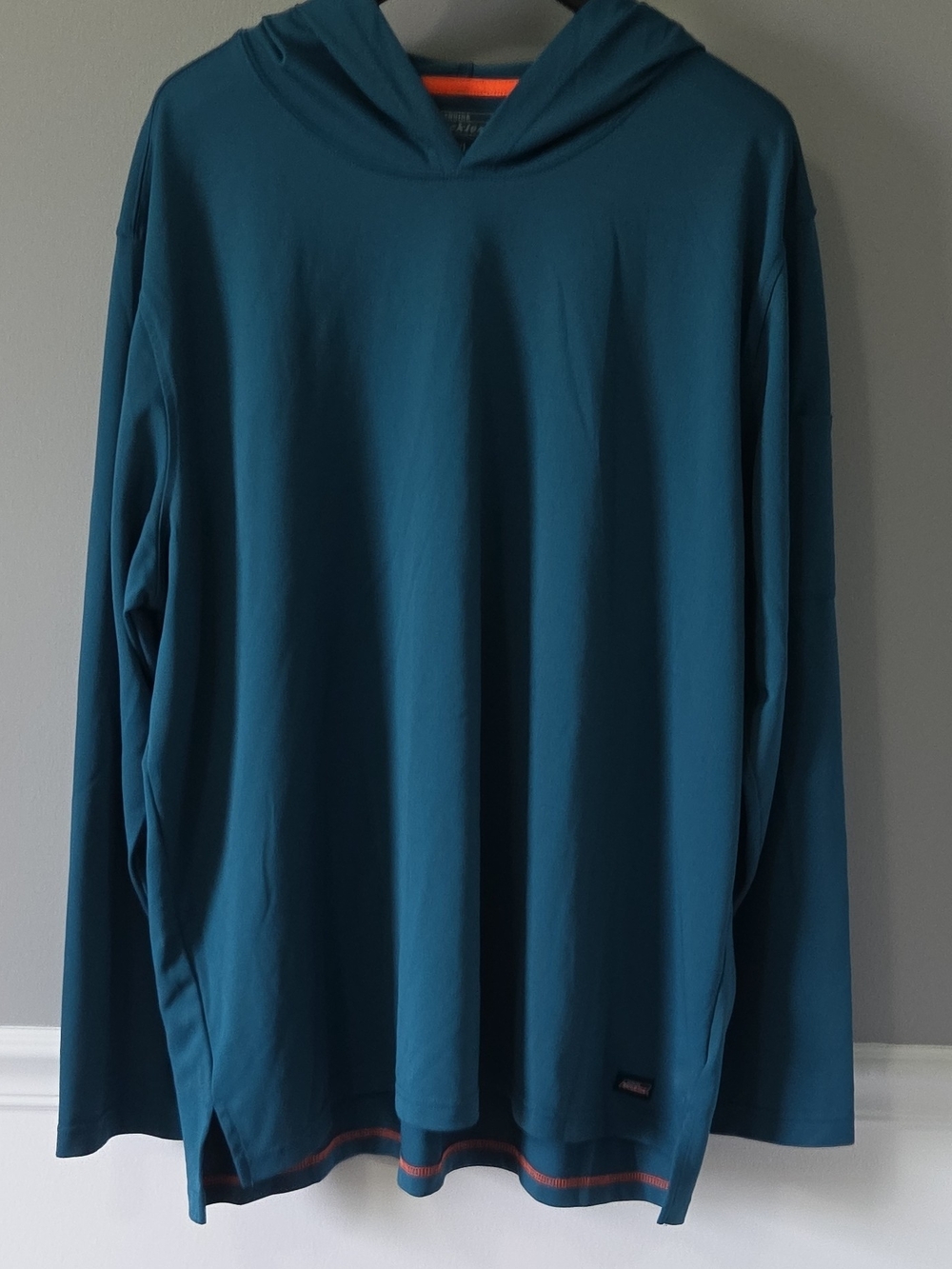 Dickies Teal Hooded Long-Sleeve Shirt Jersey Pullover 3XL